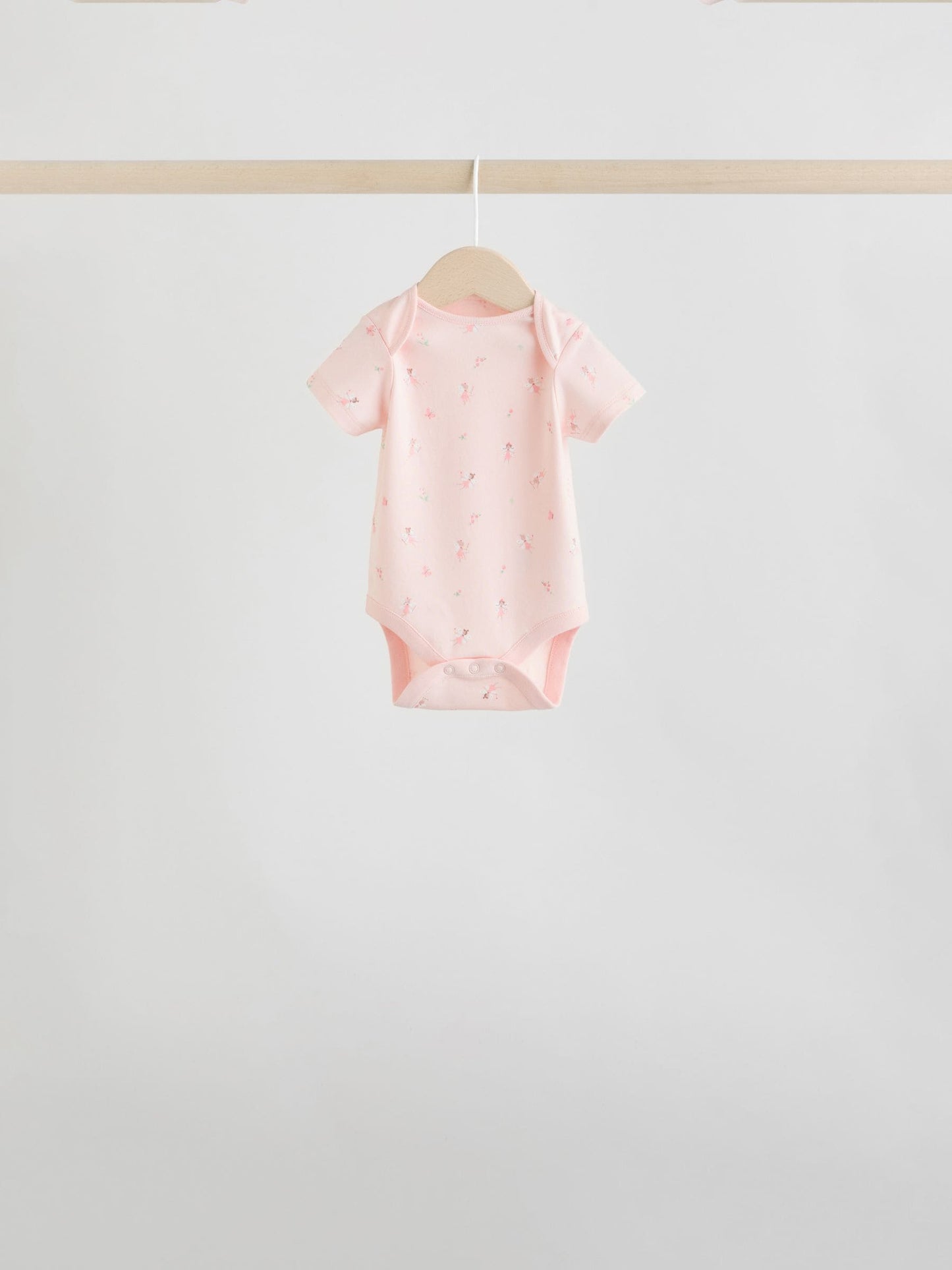 Pink 7 Pack Short Sleeve Baby Bodysuit image 3