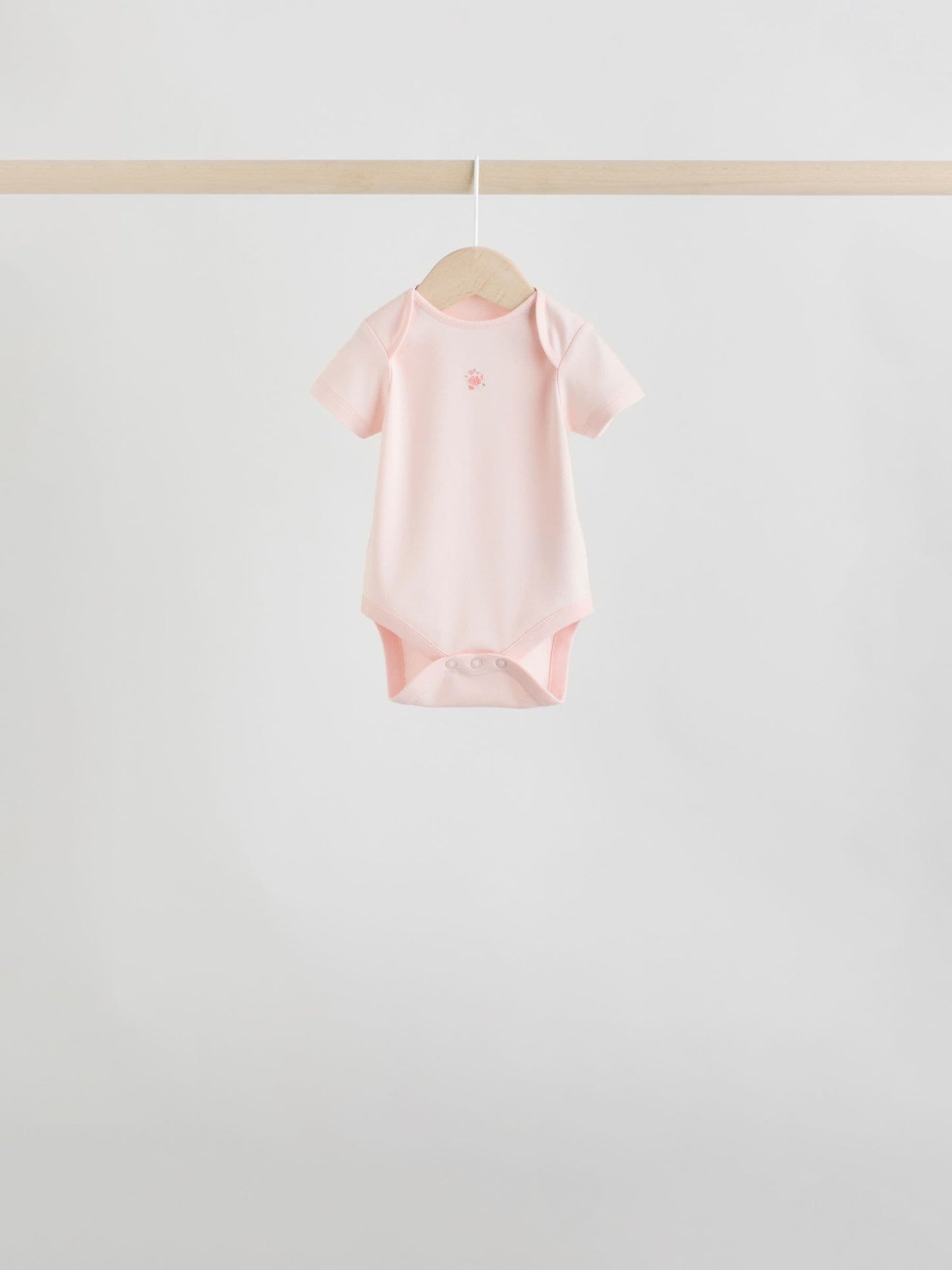 Pink 7 Pack Short Sleeve Baby Bodysuit image 7