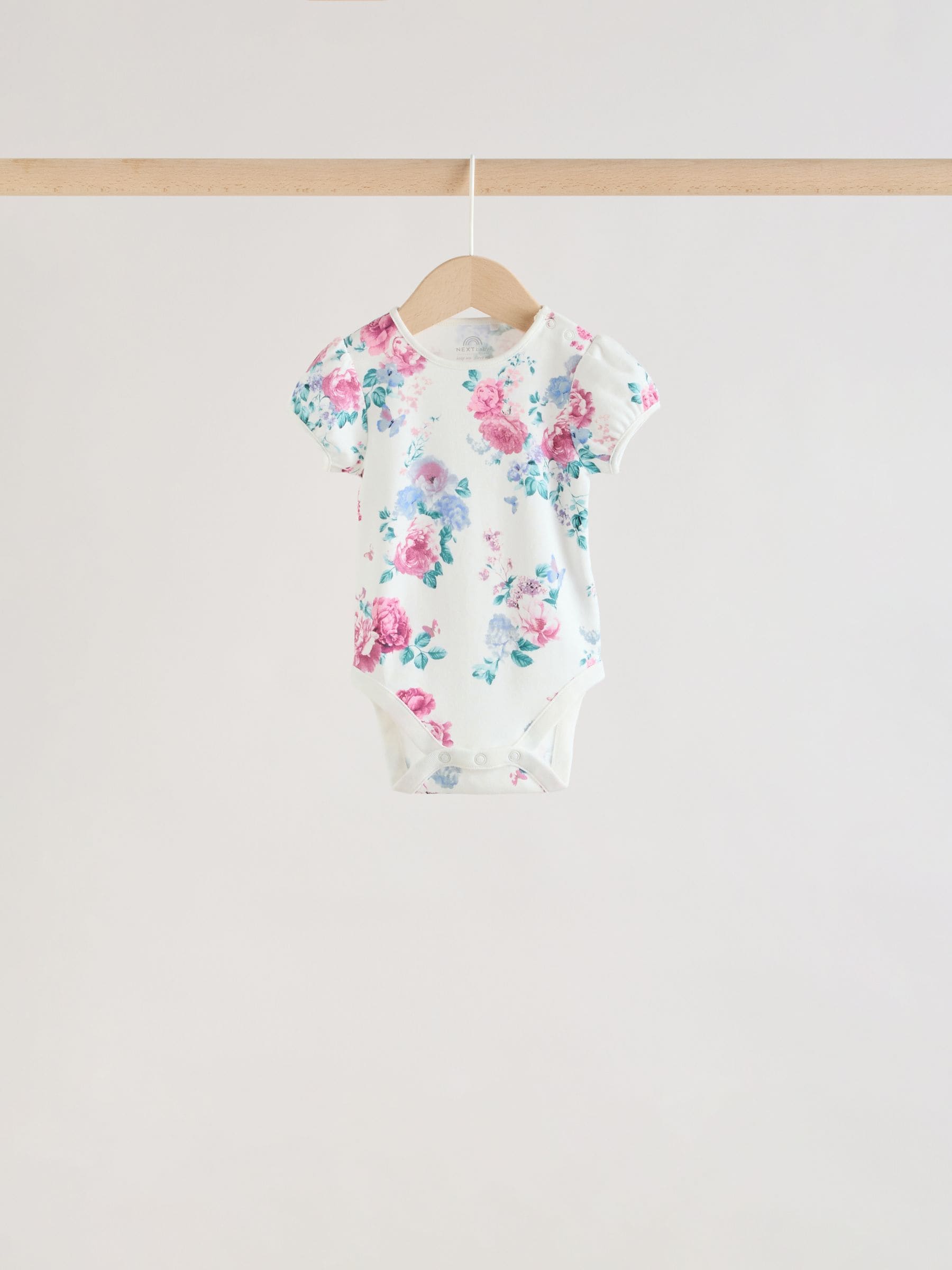 Multi Baby Short Sleeve Bodysuits 5 Pack image 8