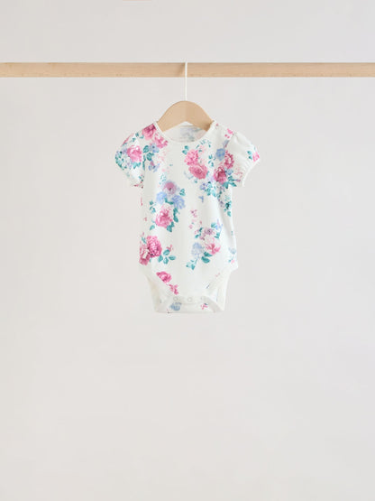 Multi Baby Short Sleeve Bodysuits 5 Pack image 8