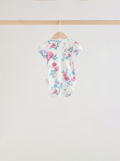 Multi Baby Short Sleeve Bodysuits 5 Pack image 8