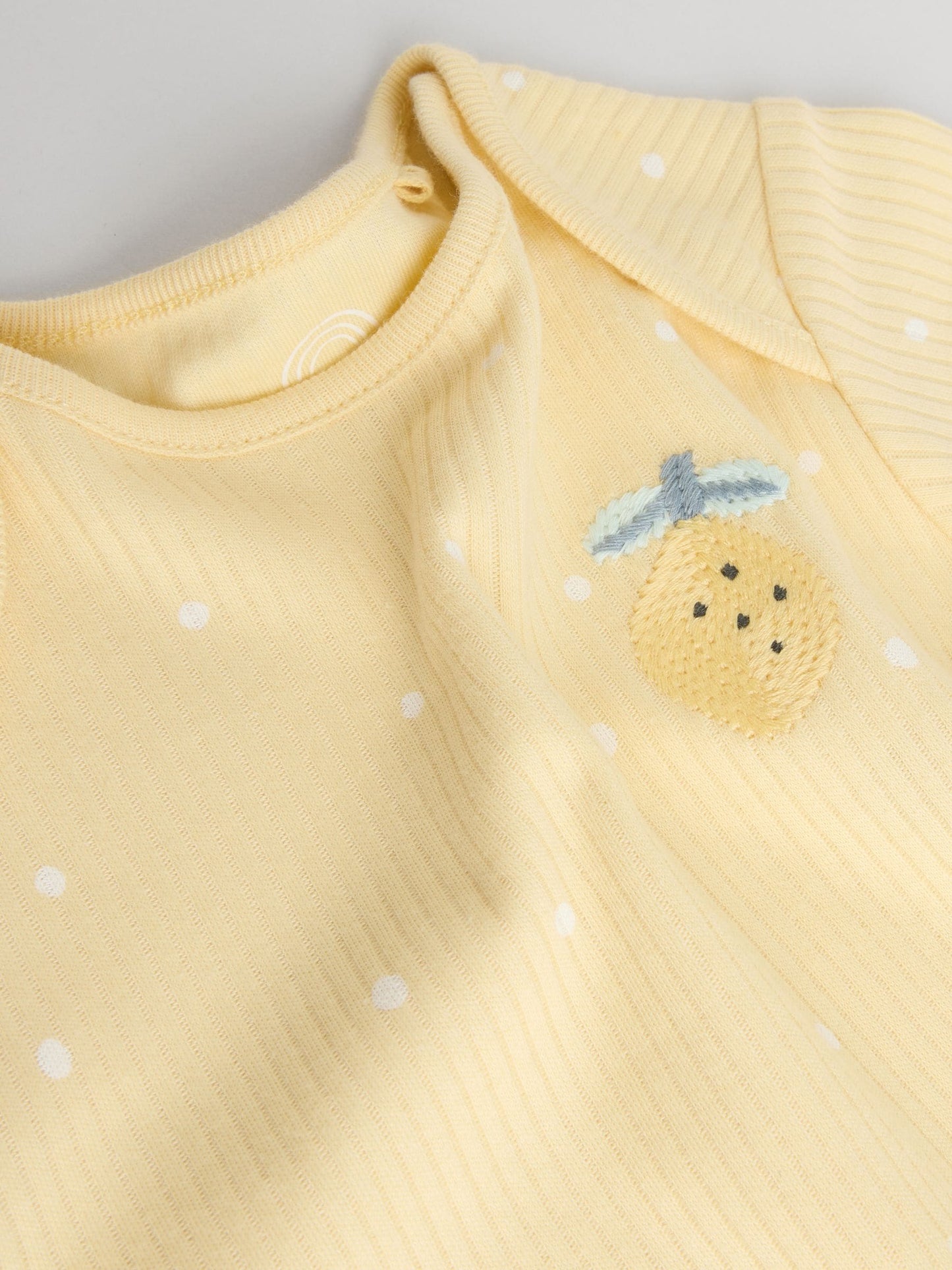 Yellow Lemons 5 Pack Short Sleeve Baby Bodysuits image 4