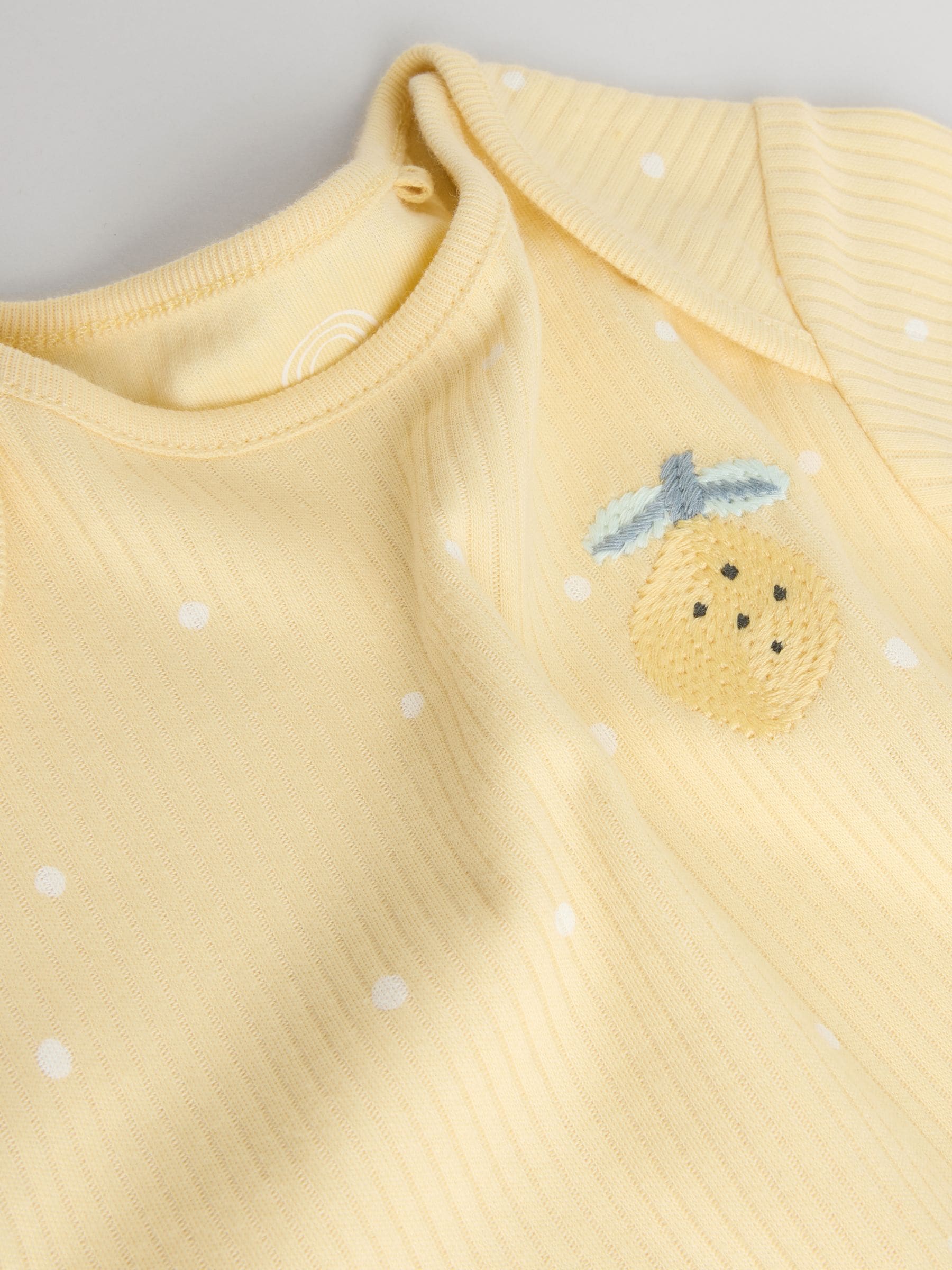 Yellow Lemons 5 Pack Short Sleeve Baby Bodysuits image 4
