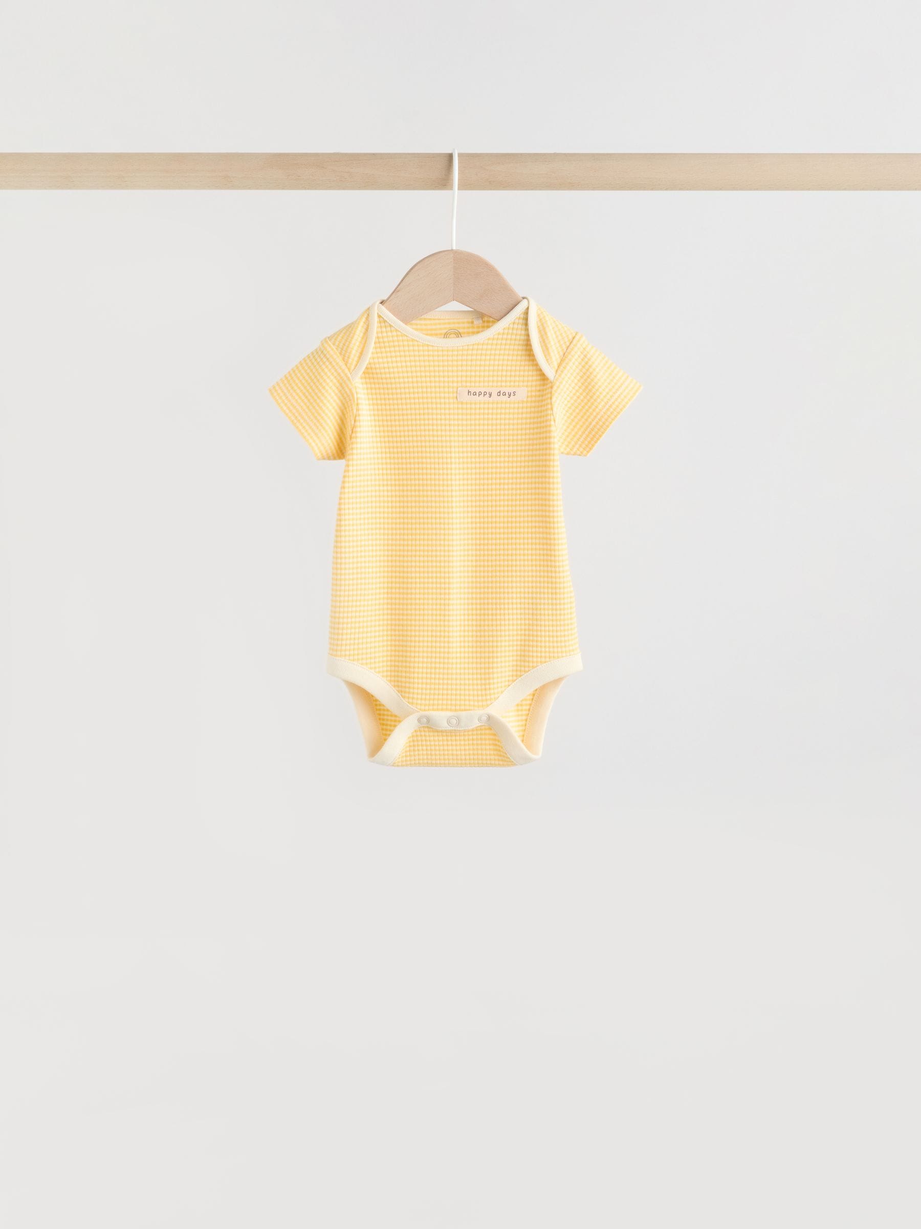 Yellow Lemons 5 Pack Short Sleeve Baby Bodysuits image 9