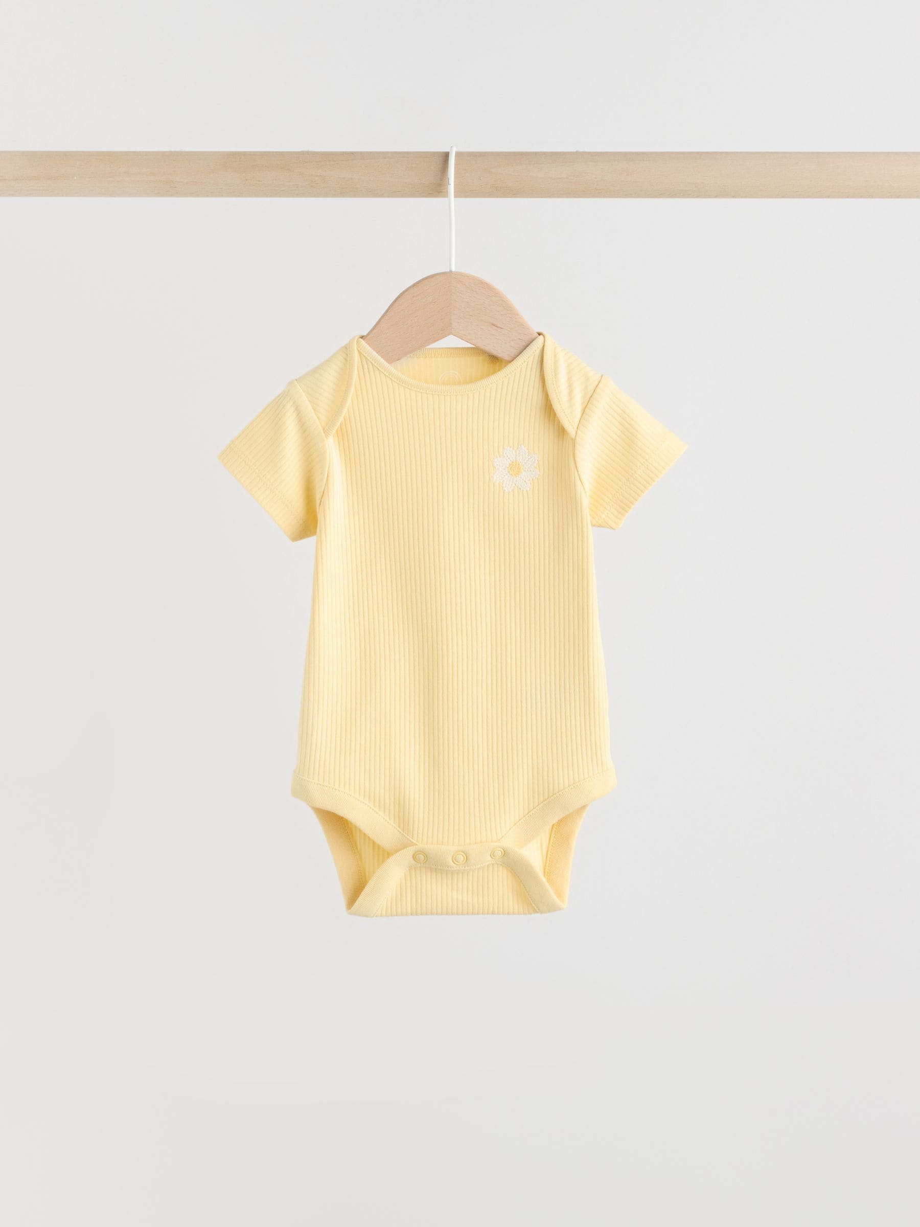 Yellow Lemons 5 Pack Short Sleeve Baby Bodysuits image 6