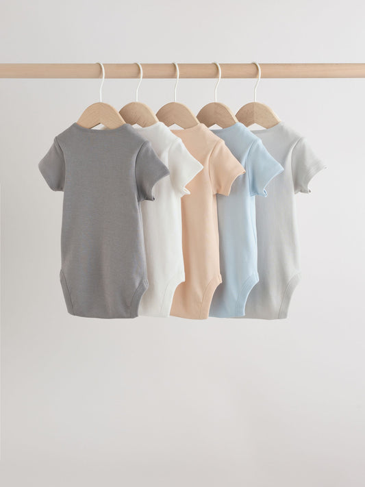 Dsiney Kidz - Blue 5 Pack Short Sleeve Baby Bodysuits image 2