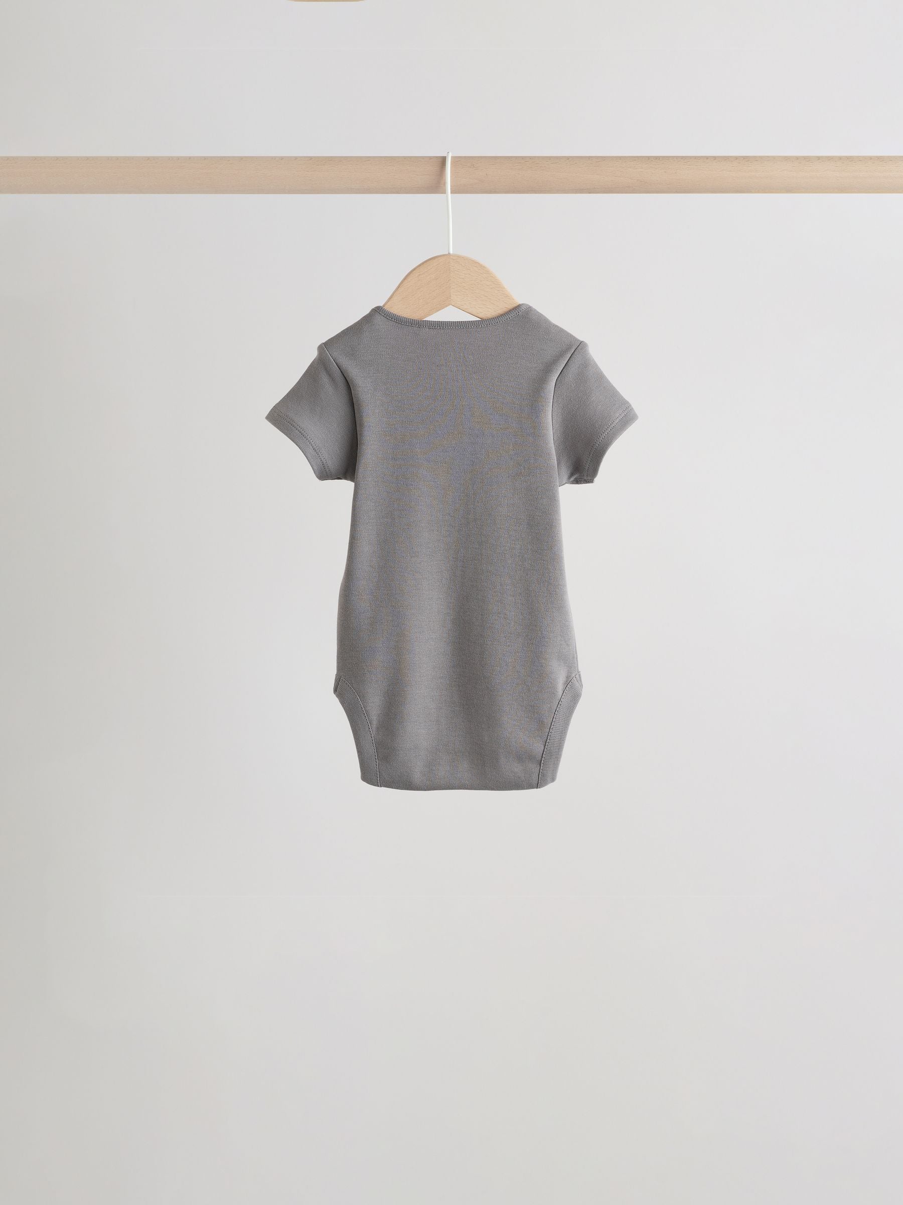 Blue 5 Pack Short Sleeve Baby Bodysuits image 5