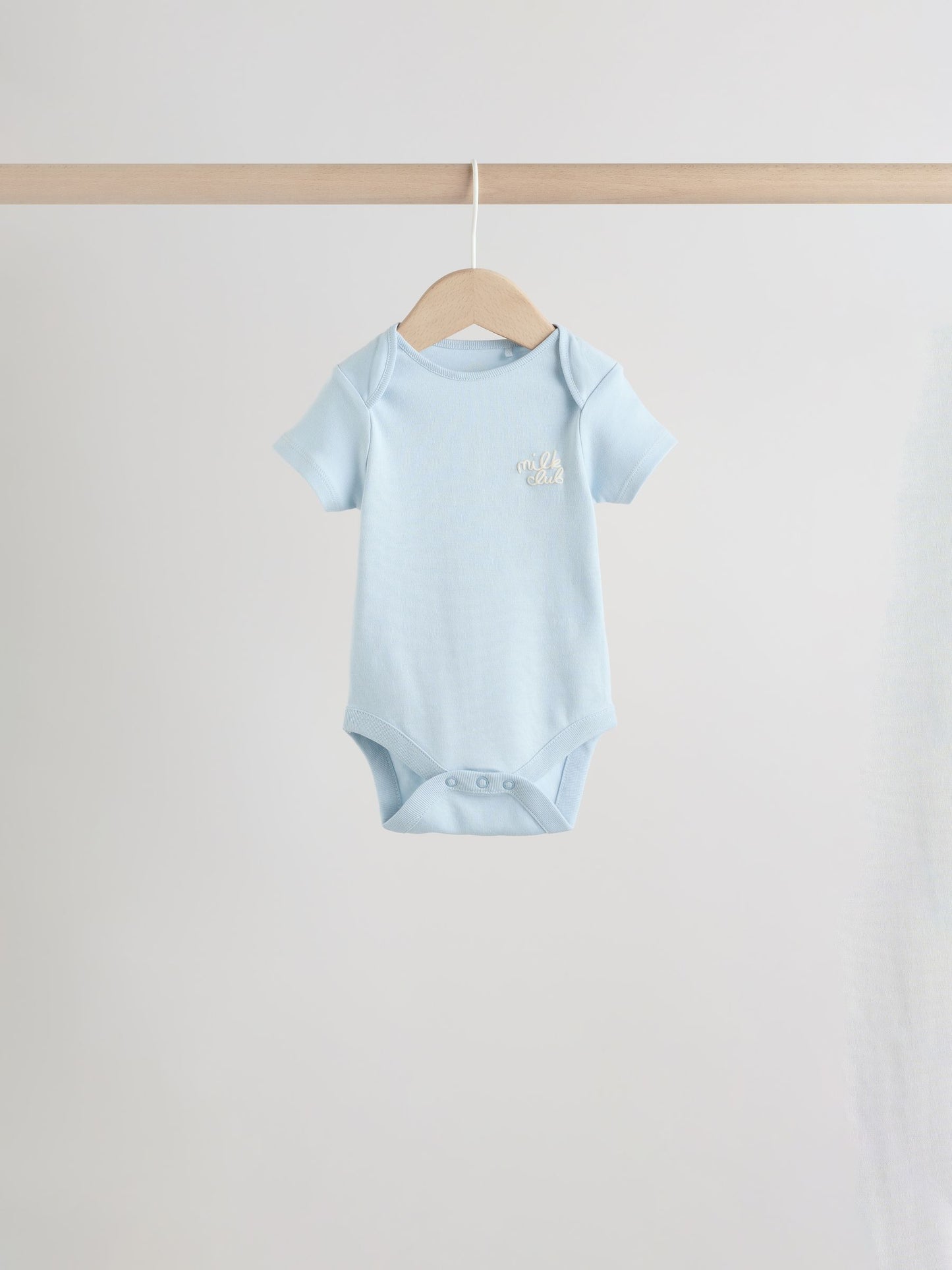 Blue 5 Pack Short Sleeve Baby Bodysuits image 8