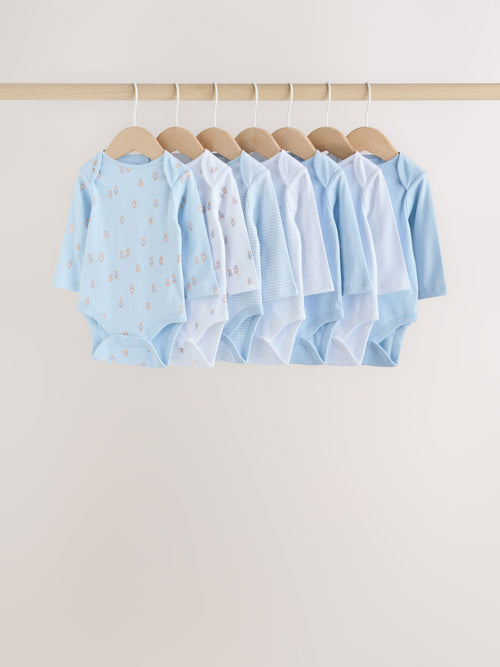 Dsiney Kidz - Blue 7 Pack Long Sleeved Baby Bear Bodysuit image 1