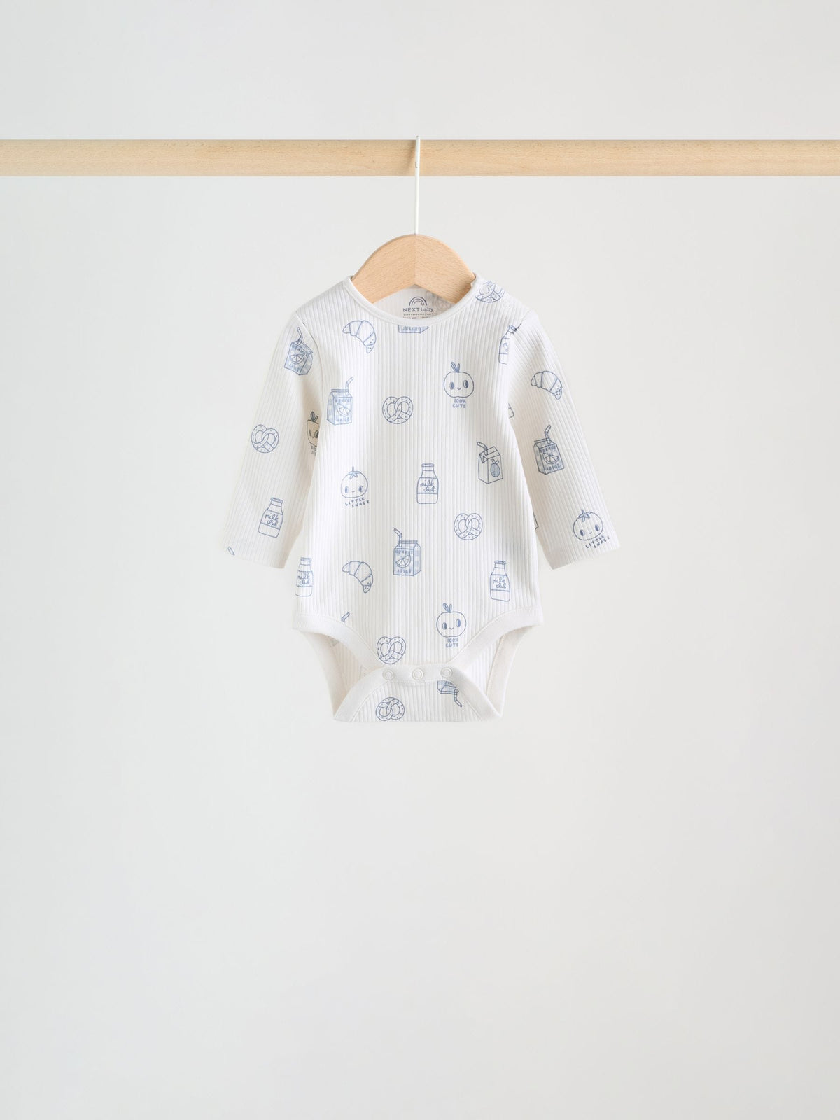 Dsiney Kidz - Blue Long Sleeve Long Sleeve Baby Bodysuits 5 Pack image 3