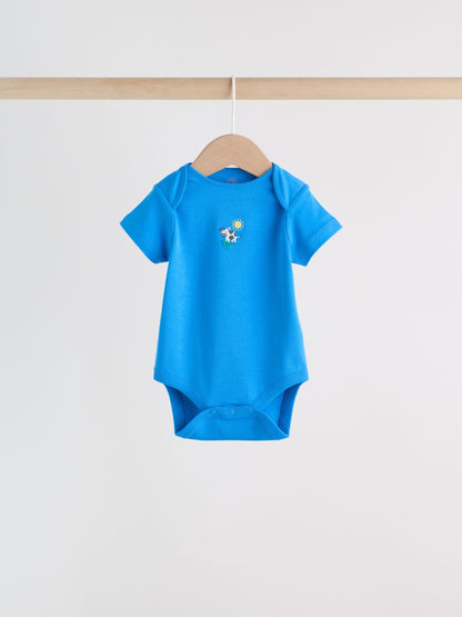 Green Farm 5 Pack Short Sleeve Baby Bodysuits image 5