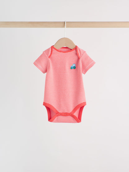 Green Farm 5 Pack Short Sleeve Baby Bodysuits image 6