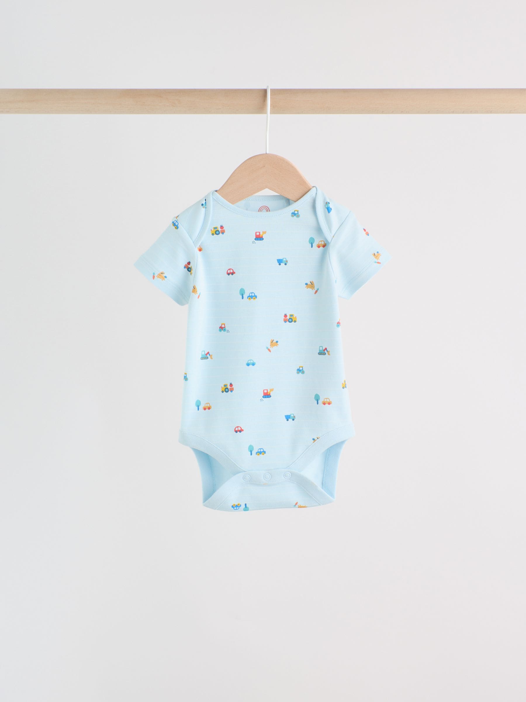 Green Farm 5 Pack Short Sleeve Baby Bodysuits image 7