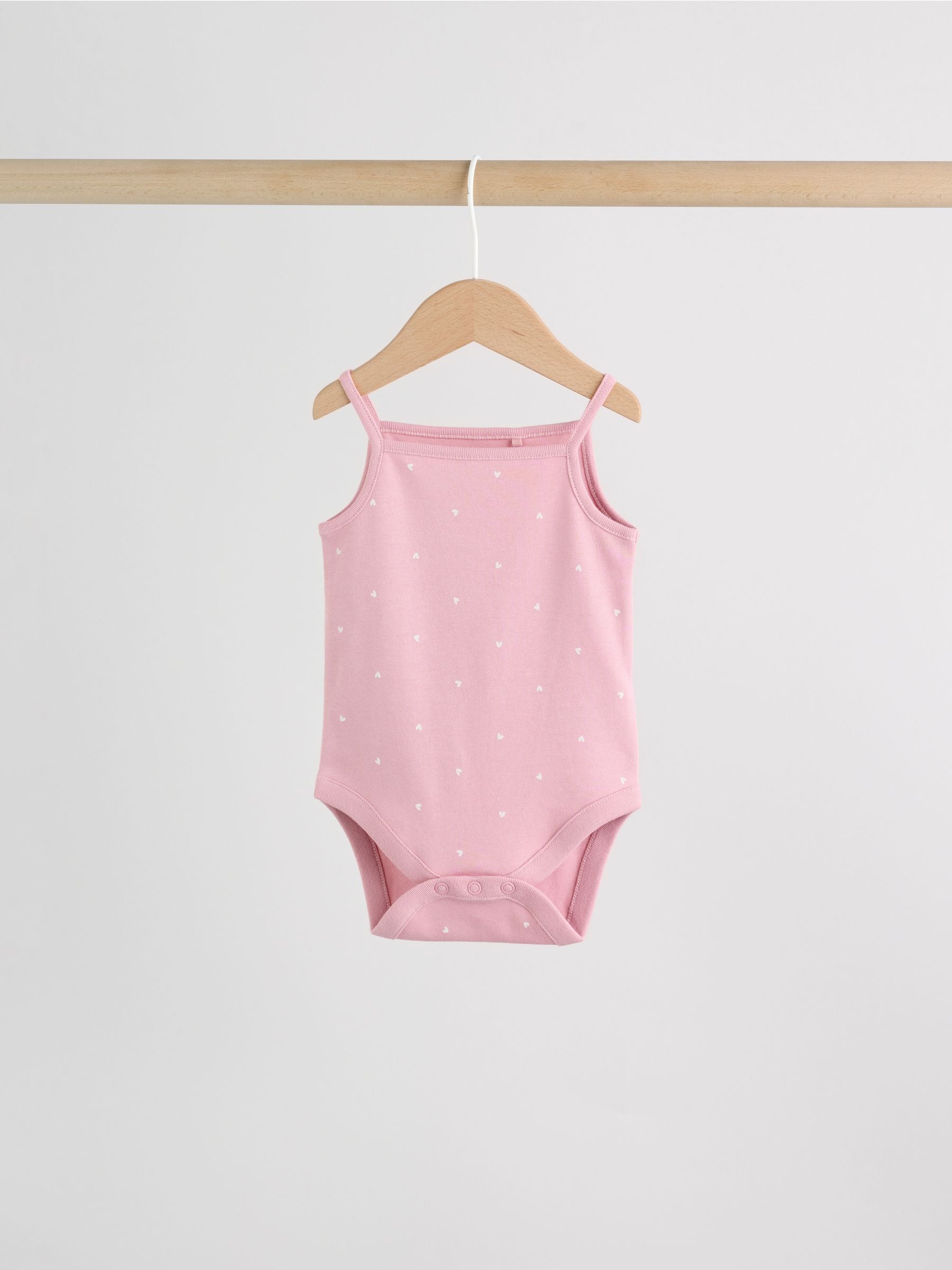 Pink Vest Baby Bodysuits 5 Pack image 4