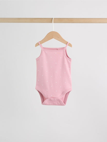 Pink Vest Baby Bodysuits 5 Pack image 4