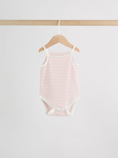 Pink Vest Baby Bodysuits 5 Pack image 5