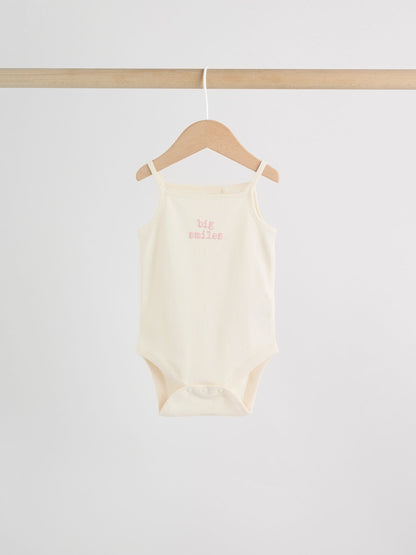Pink Vest Baby Bodysuits 5 Pack image 8
