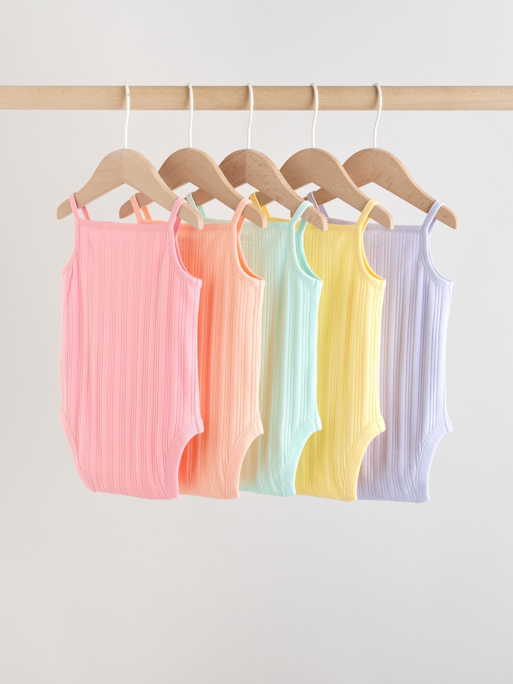 Multi Vest Baby Bodysuits 5 Pack image 2