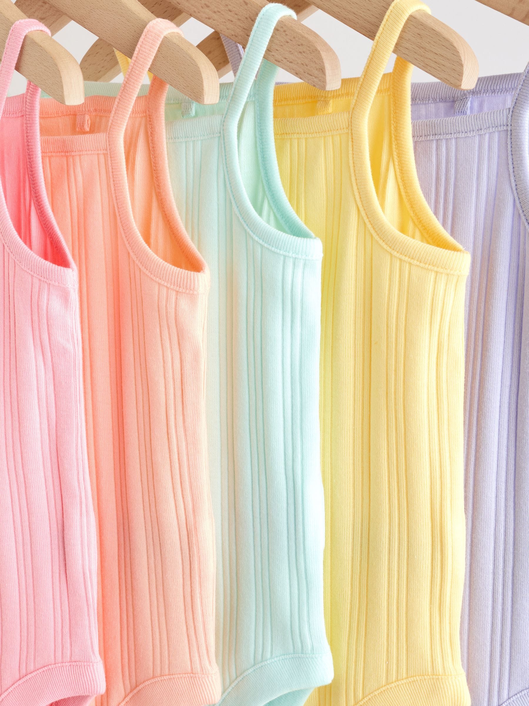 Multi Vest Baby Bodysuits 5 Pack image 9