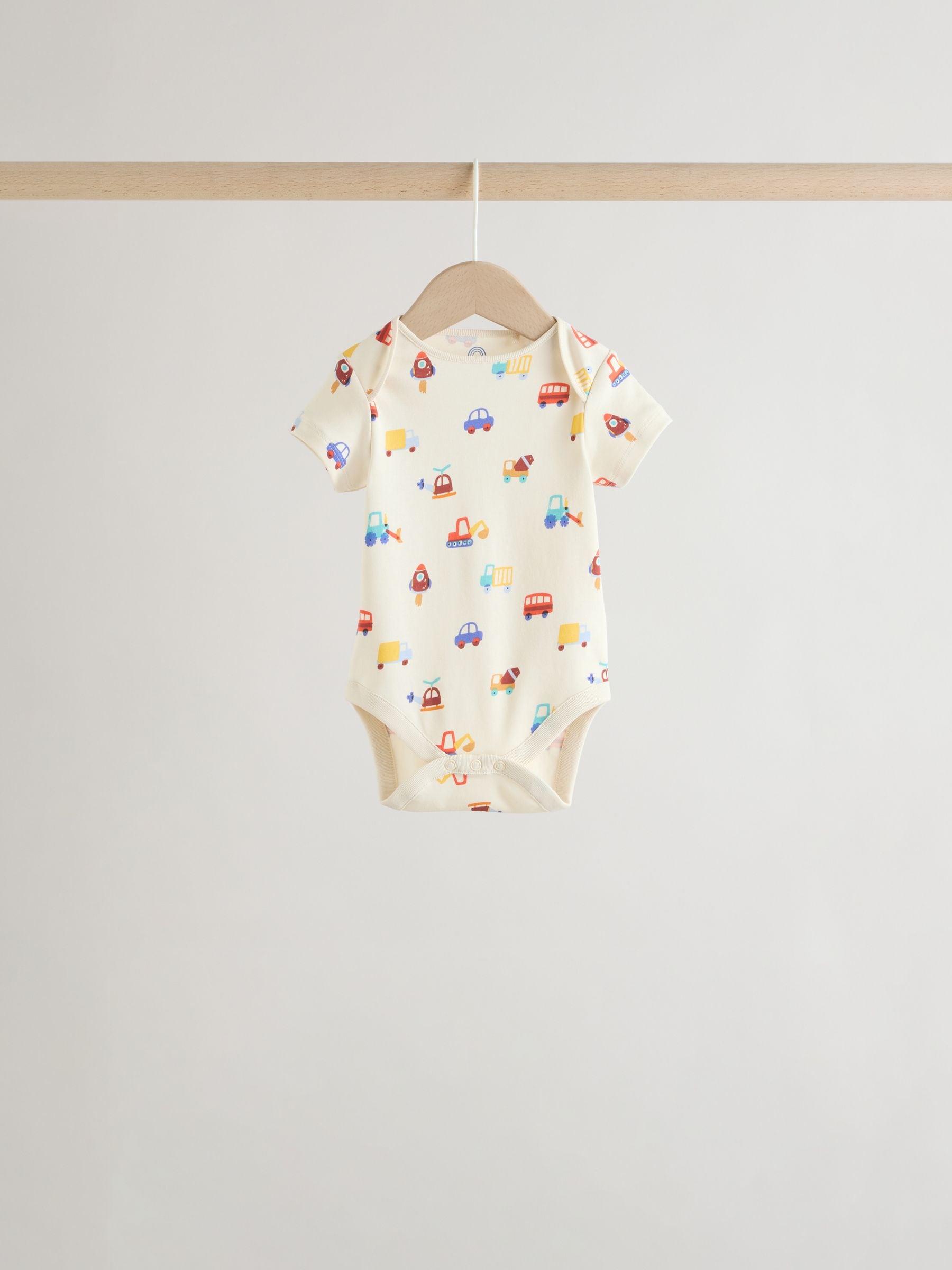 Blue Short Sleeve Baby Bodysuits 5 Pack image 10