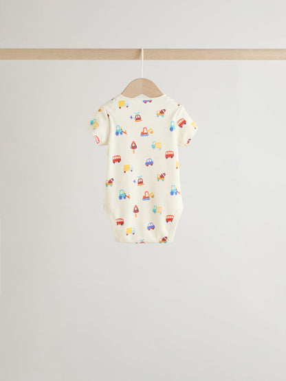 Blue Short Sleeve Baby Bodysuits 5 Pack - image 12