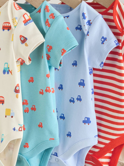 Blue Short Sleeve Baby Bodysuits 5 Pack - image 13