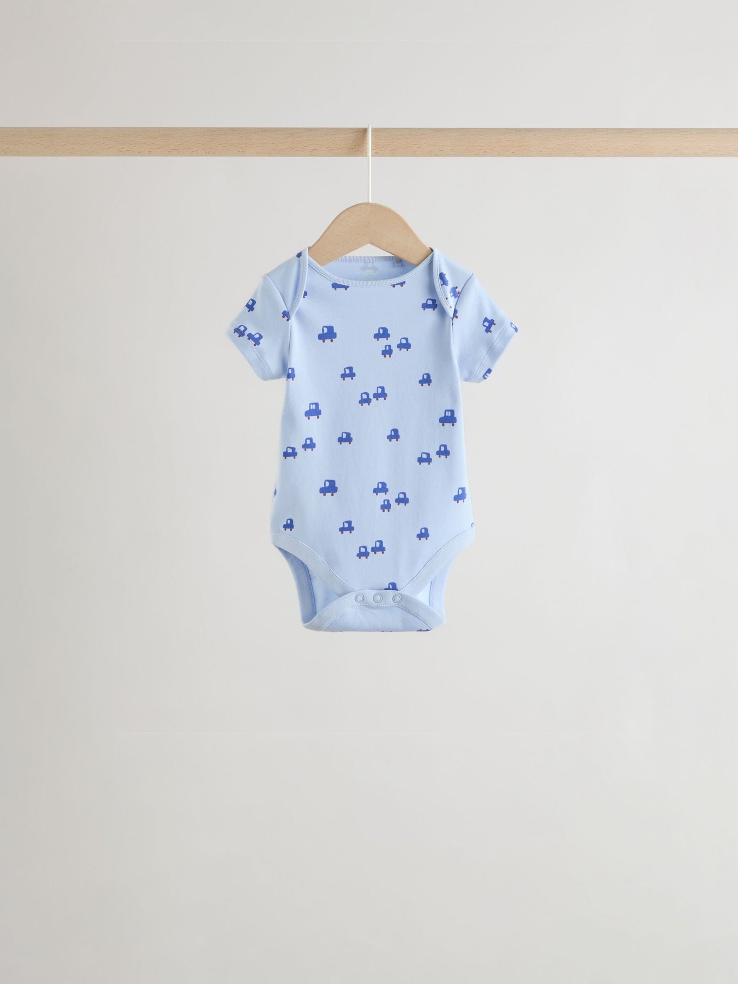 Blue Short Sleeve Baby Bodysuits 5 Pack image 7