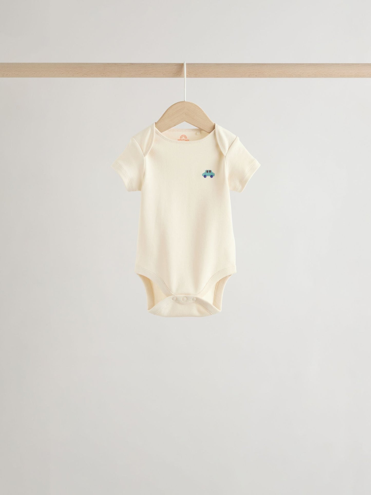 Blue Short Sleeve Baby Bodysuits 5 Pack image 9