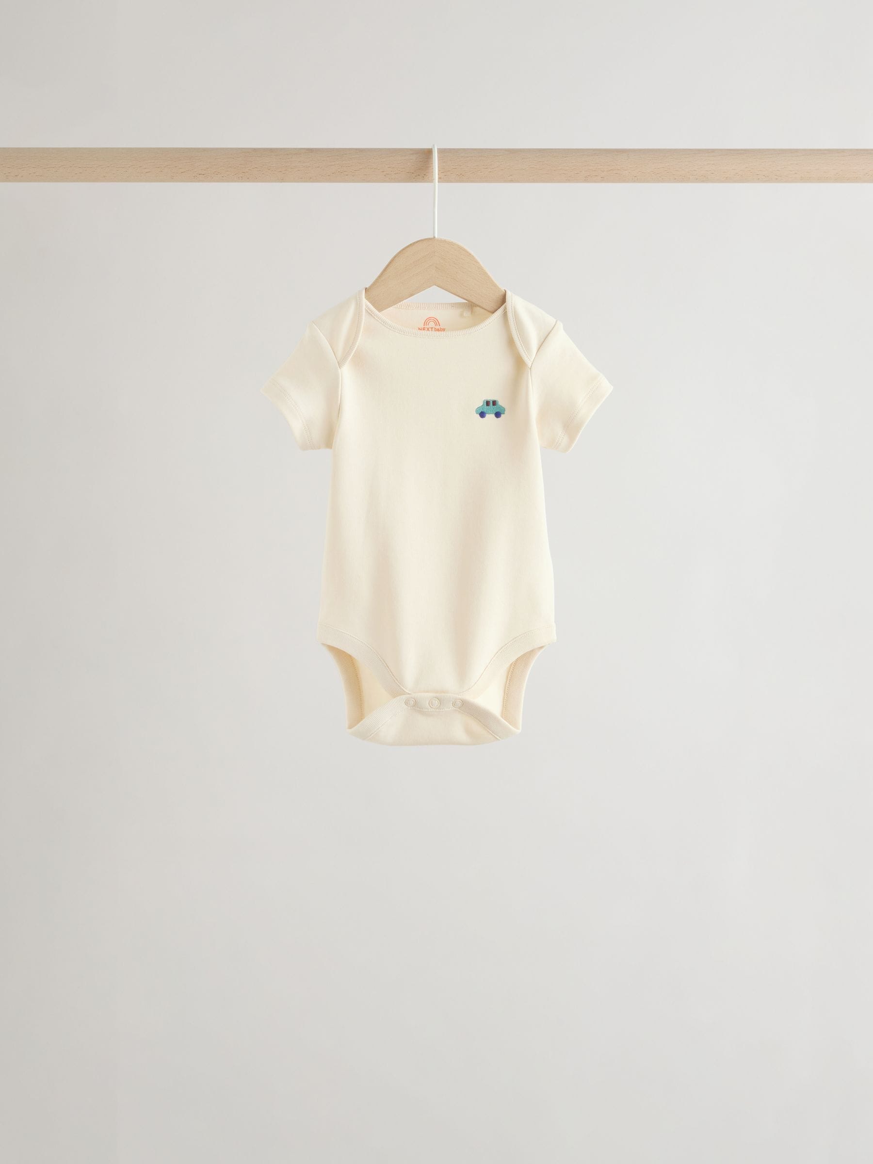 Blue Short Sleeve Baby Bodysuits 5 Pack image 9