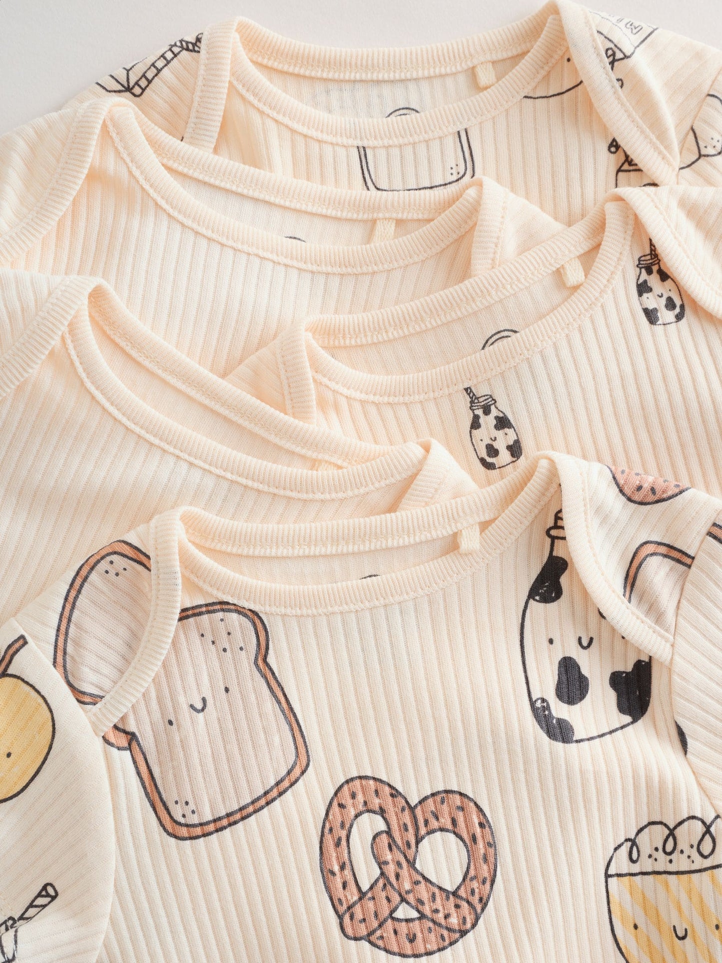 Neutral Short Sleeve Baby Bodysuits 5 Pack image 3