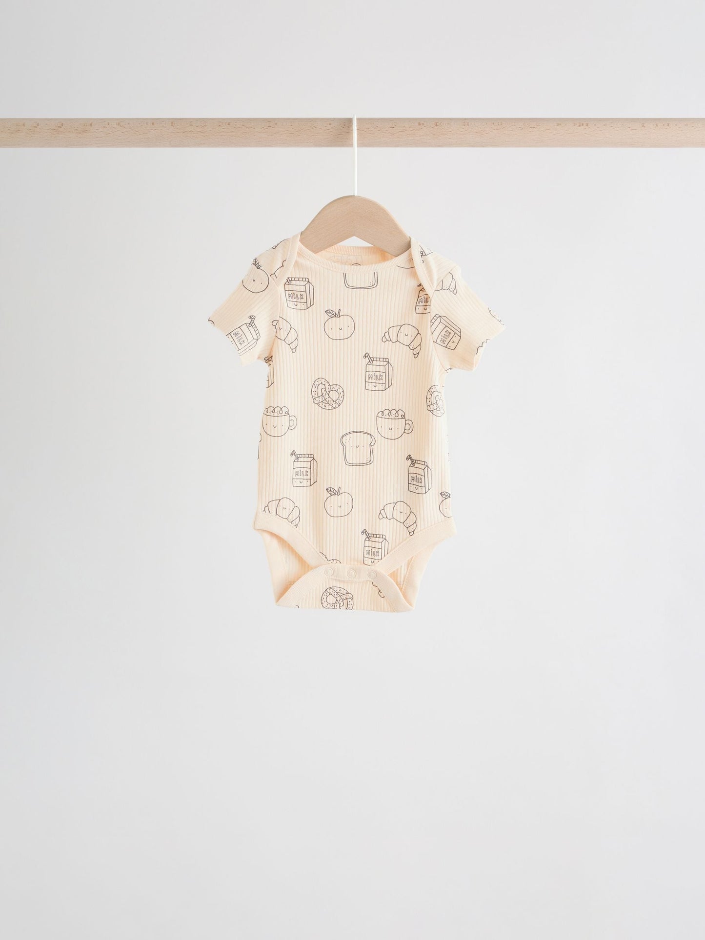Neutral Short Sleeve Baby Bodysuits 5 Pack image 7
