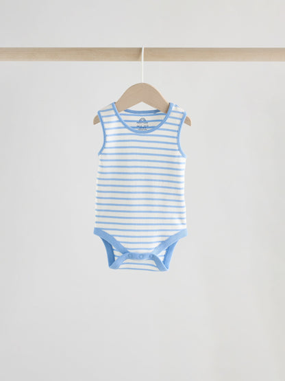 Bright Stripe Vest Baby Bodysuits 5 Pack image 6