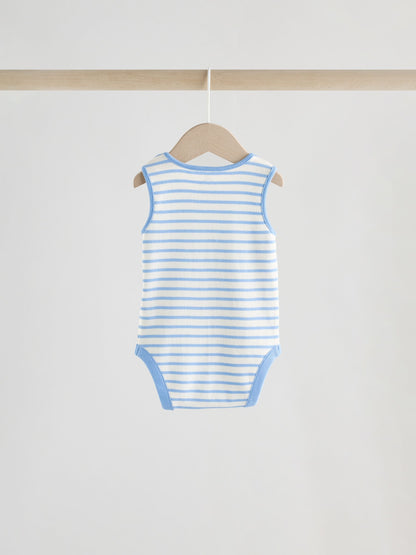 Bright Stripe Vest Baby Bodysuits 5 Pack image 7