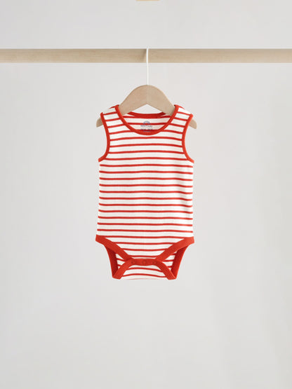 Bright Stripe Vest Baby Bodysuits 5 Pack image 8