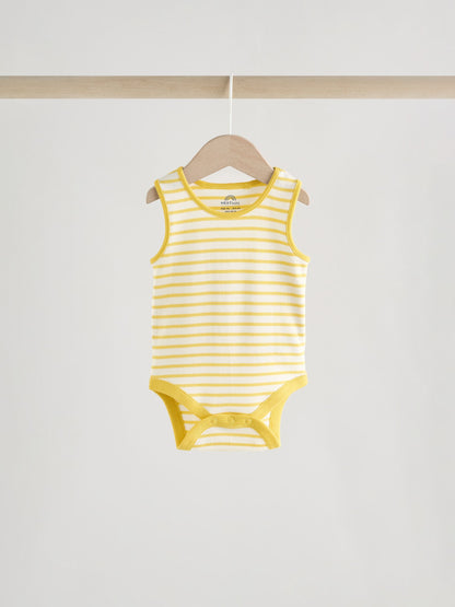 Bright Stripe Vest Baby Bodysuits 5 Pack image 9