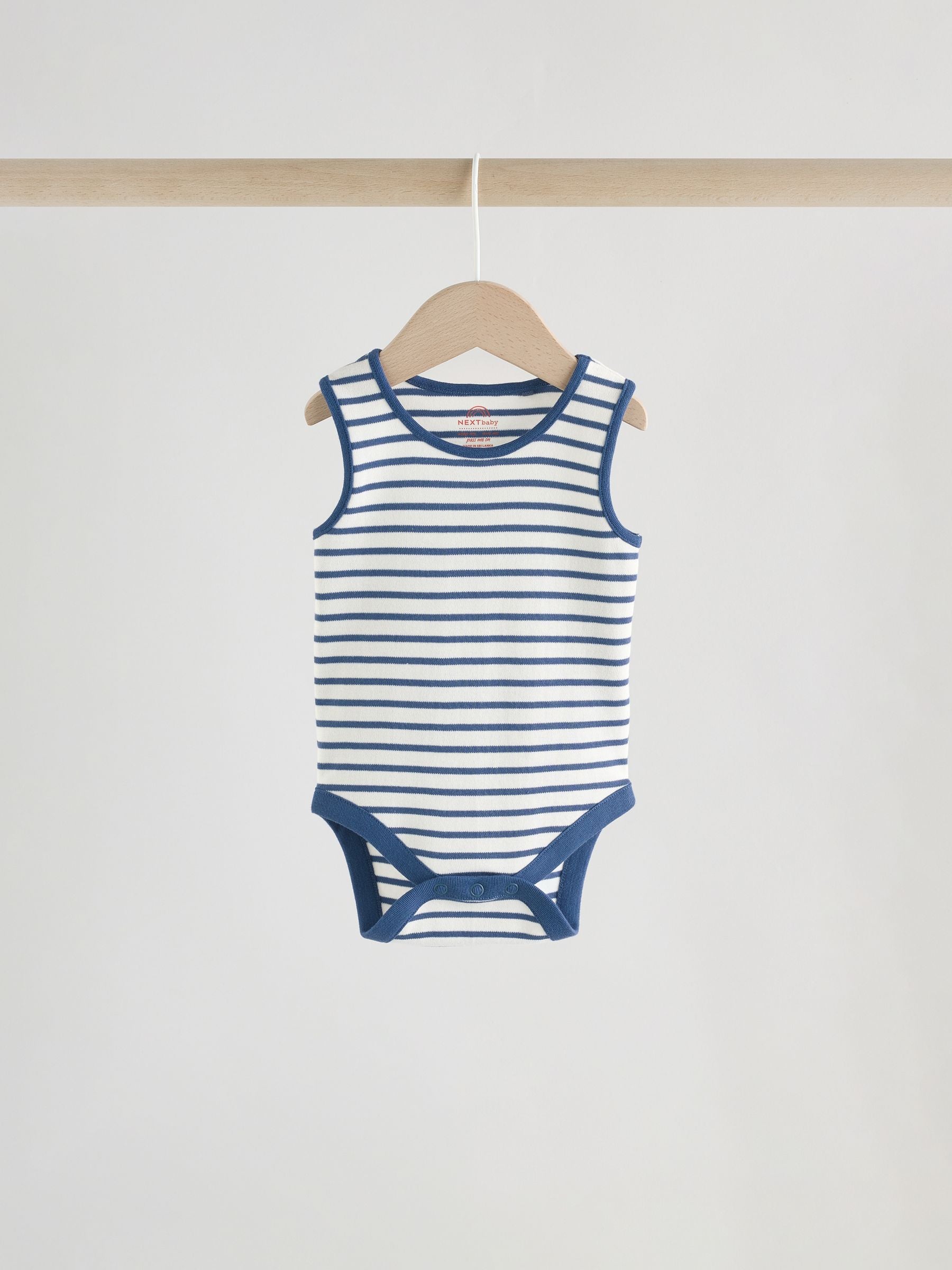 Bright Stripe Vest Baby Bodysuits 5 Pack image 7