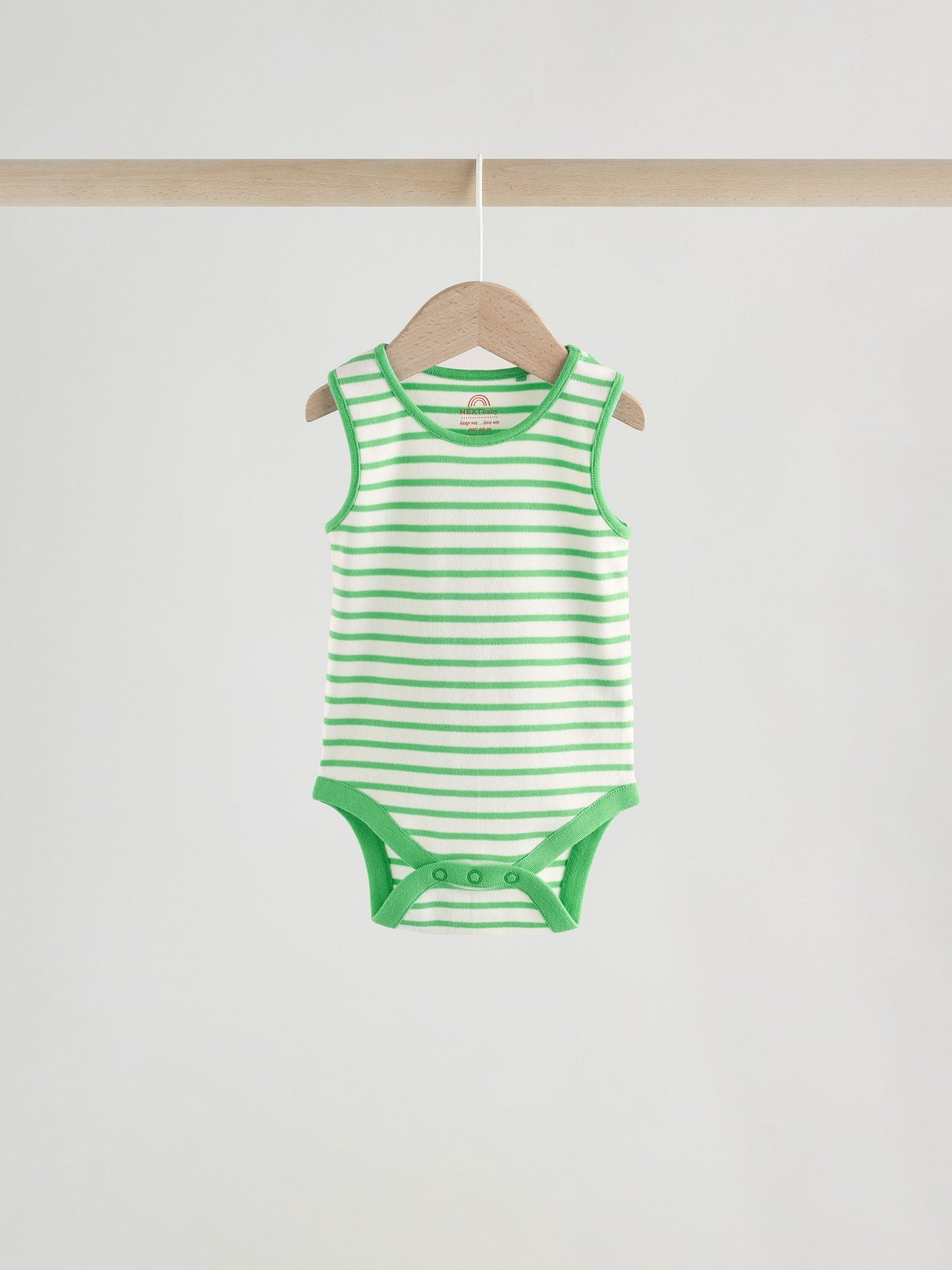 Bright Stripe Vest Baby Bodysuits 5 Pack image 8