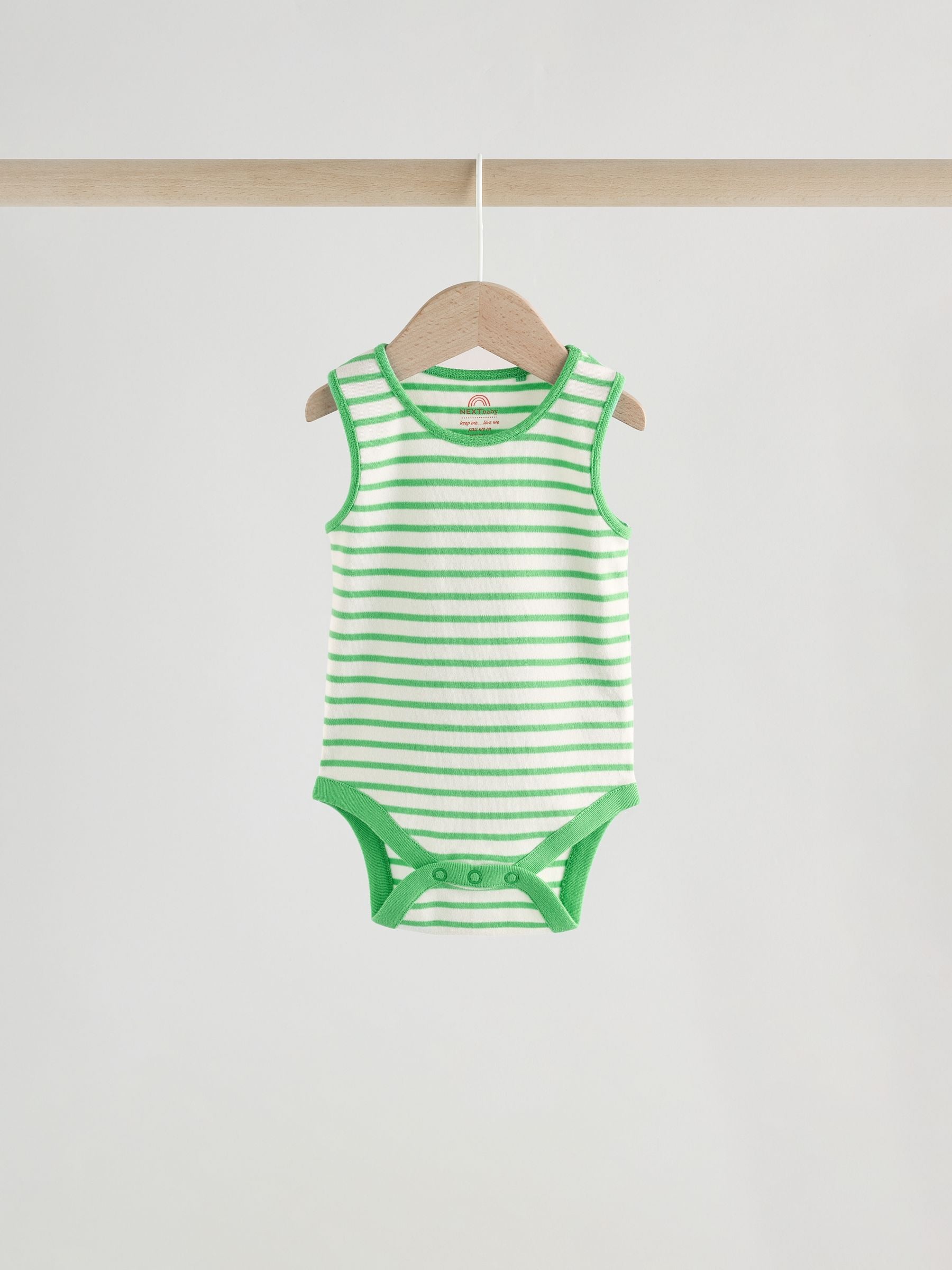 Bright Stripe Vest Baby Bodysuits 5 Pack image 8