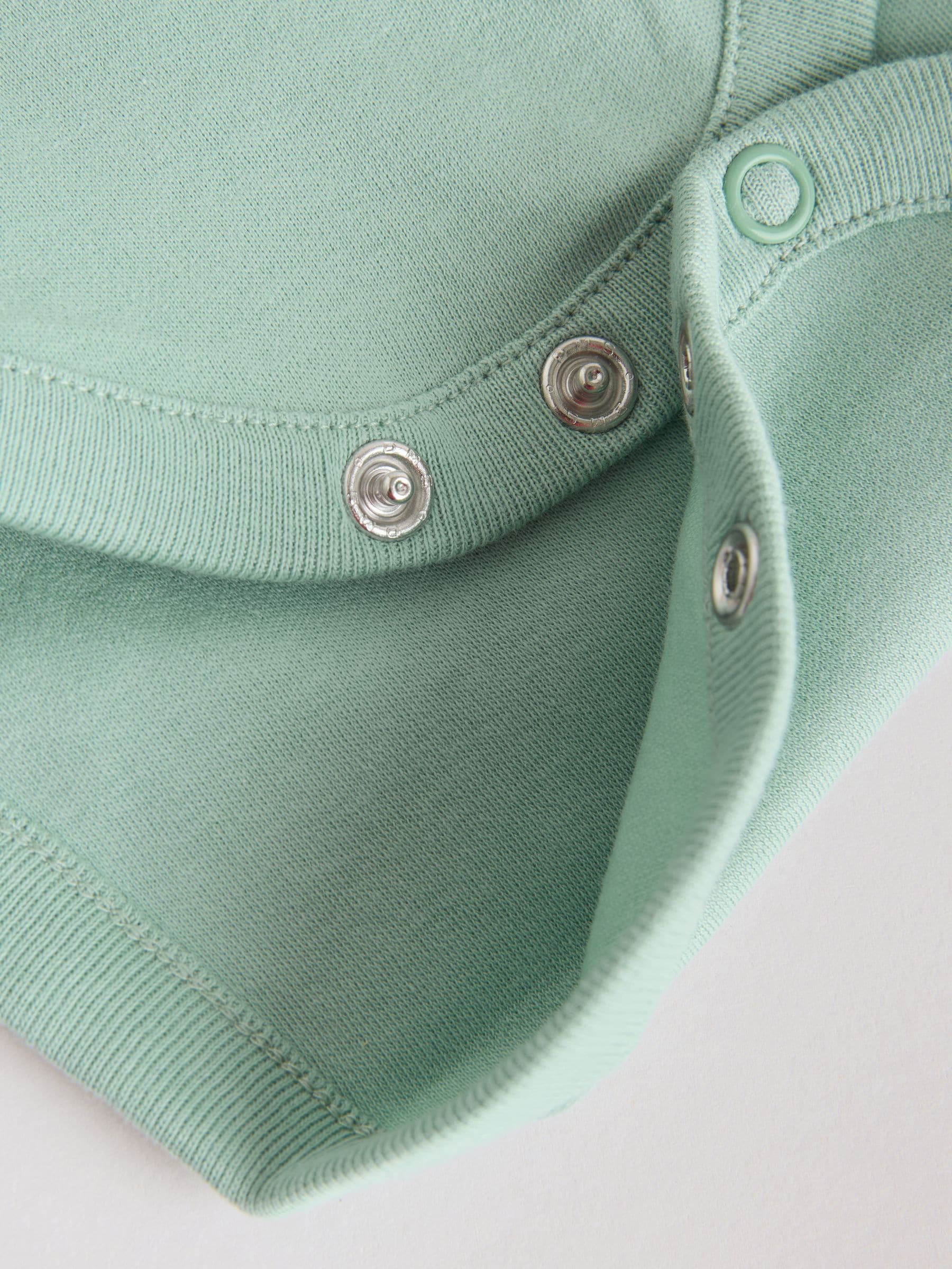 Green Short Sleeve Baby Bodysuits 5 Pack image 5