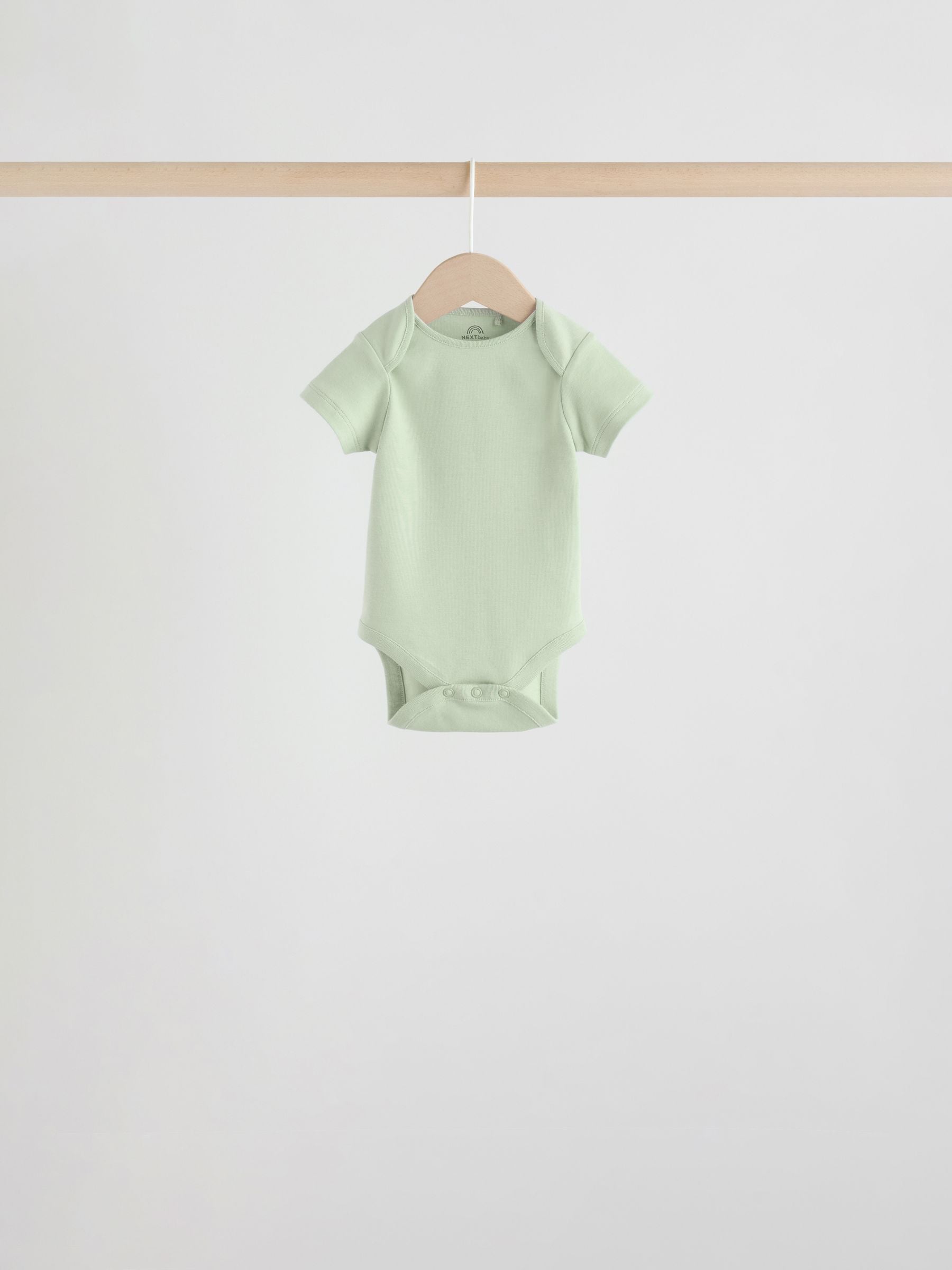 Green Short Sleeve Baby Bodysuits 5 Pack image 6
