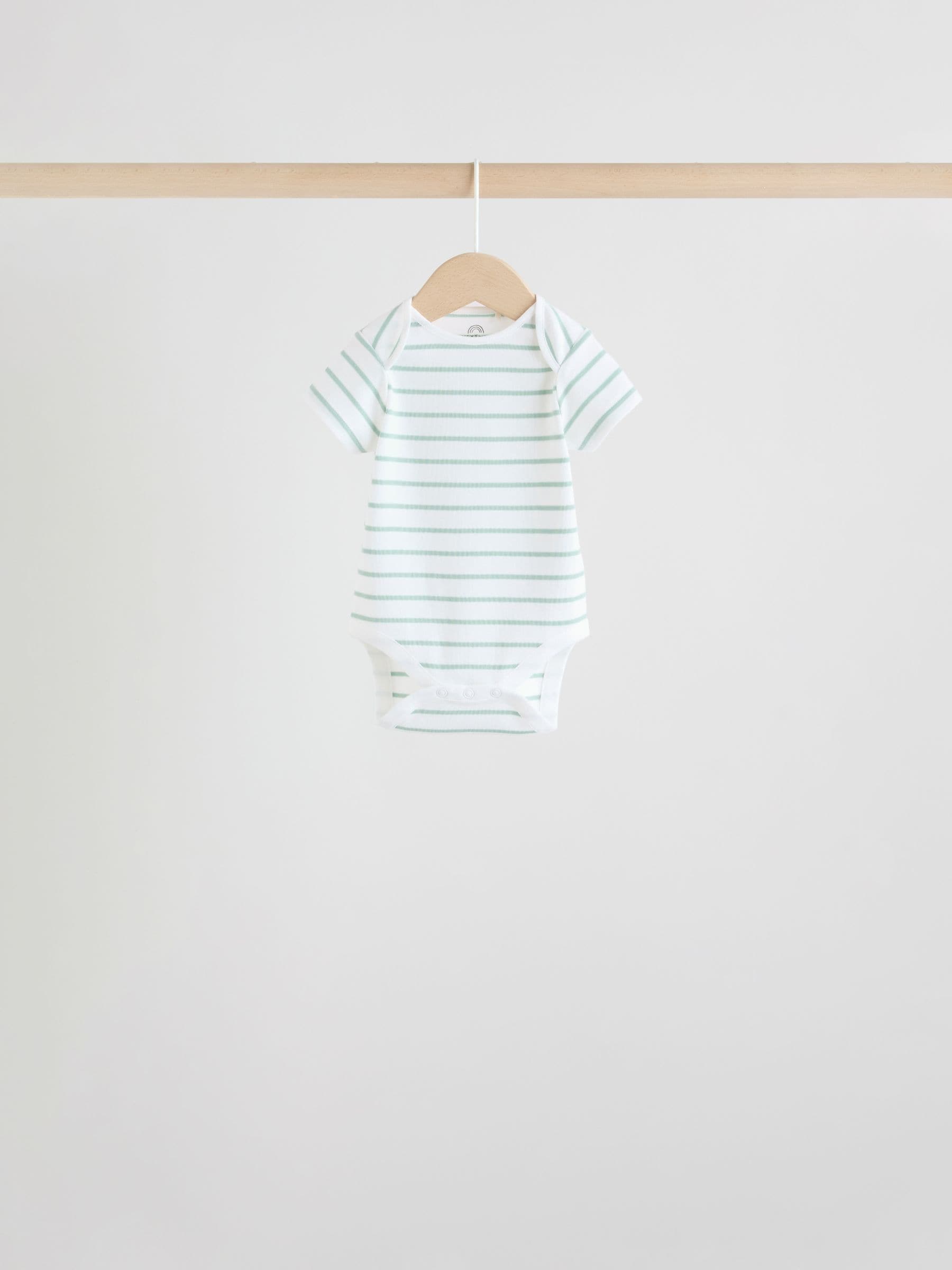 Green Short Sleeve Baby Bodysuits 5 Pack image 7