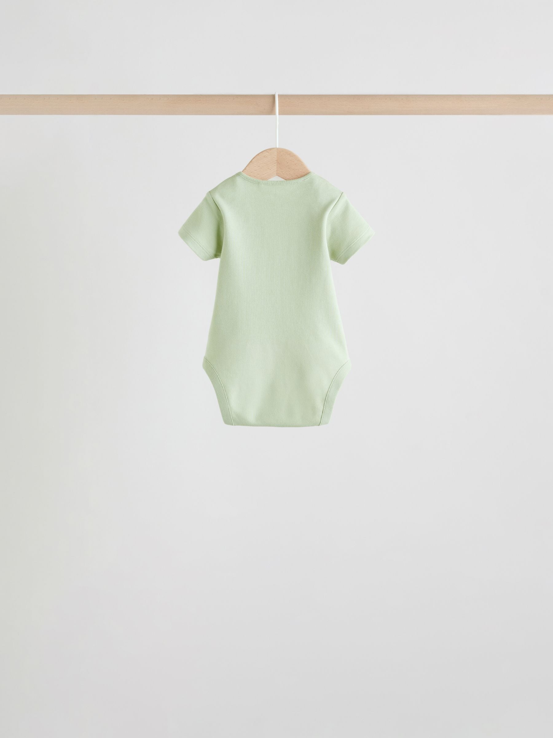 Green Short Sleeve Baby Bodysuits 5 Pack image 8