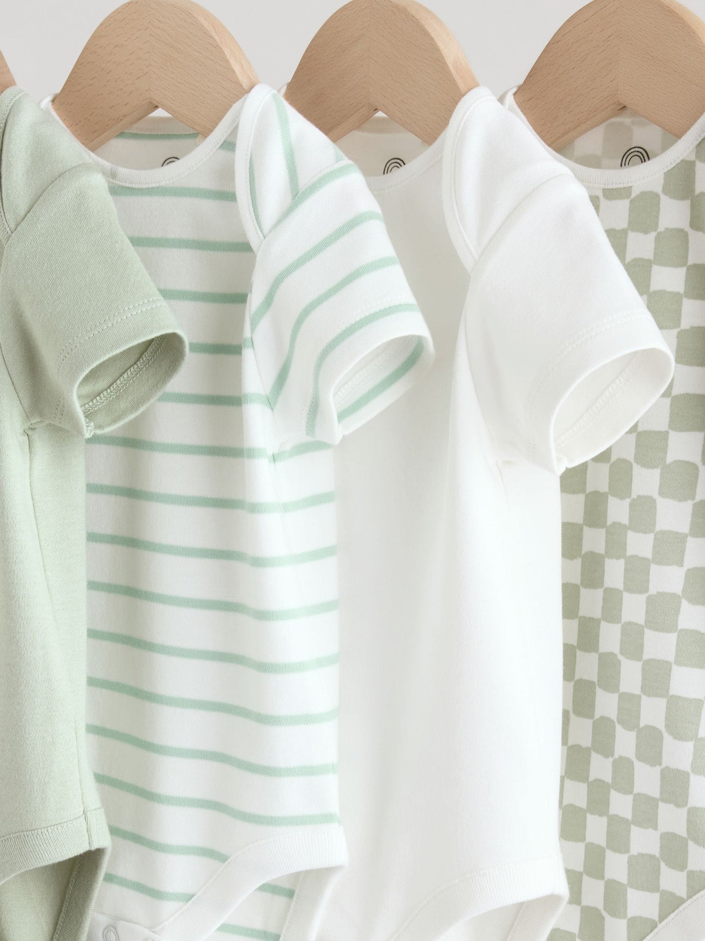 Green Short Sleeve Baby Bodysuits 5 Pack image 9