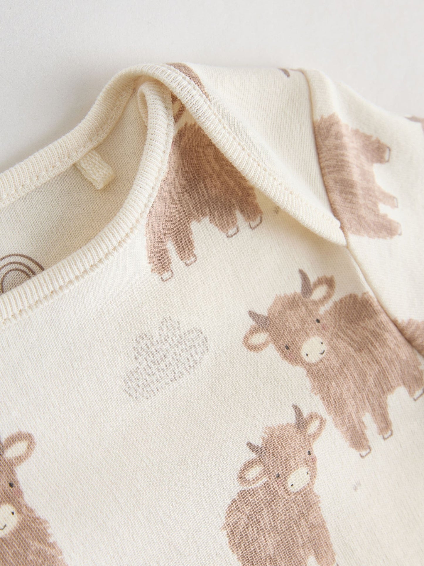 Neutral Hamish Long Sleeve Baby Bodysuits 3 Pack image 9