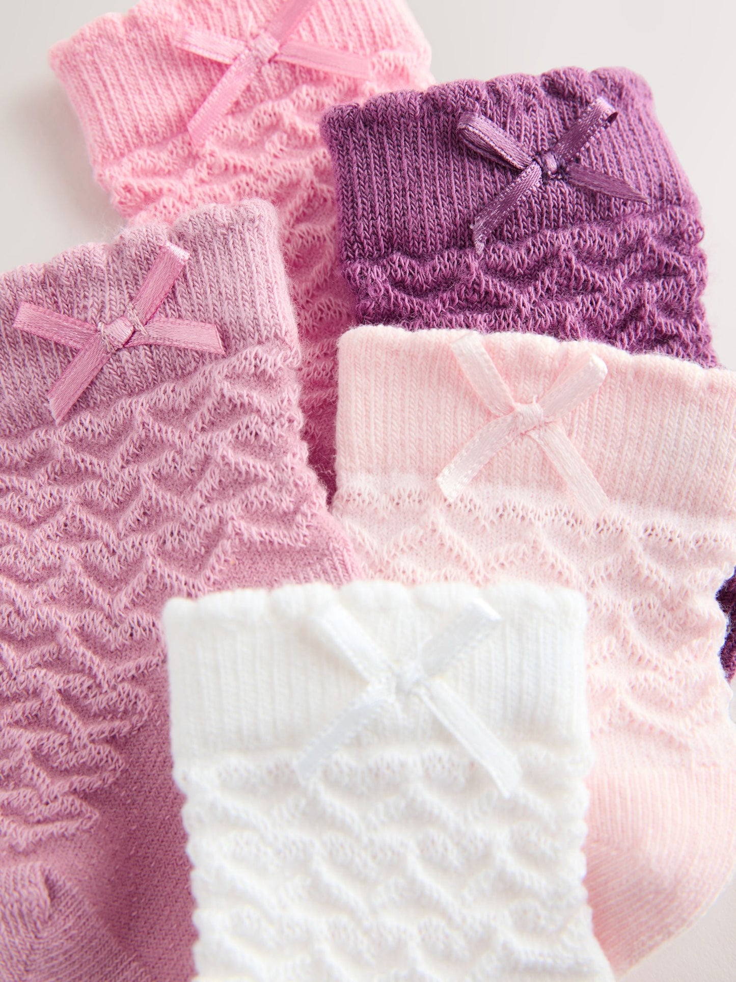 Pink Baby Socks 5 Pack image 2