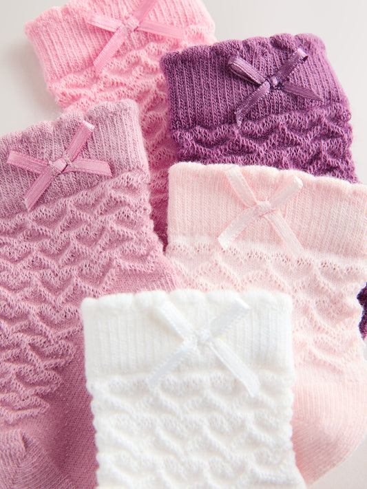 Pink Baby Socks 5 Pack image 2