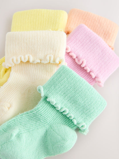 Multi Pastel Baby Socks 5 Pack (0mths-2yrs) image 3