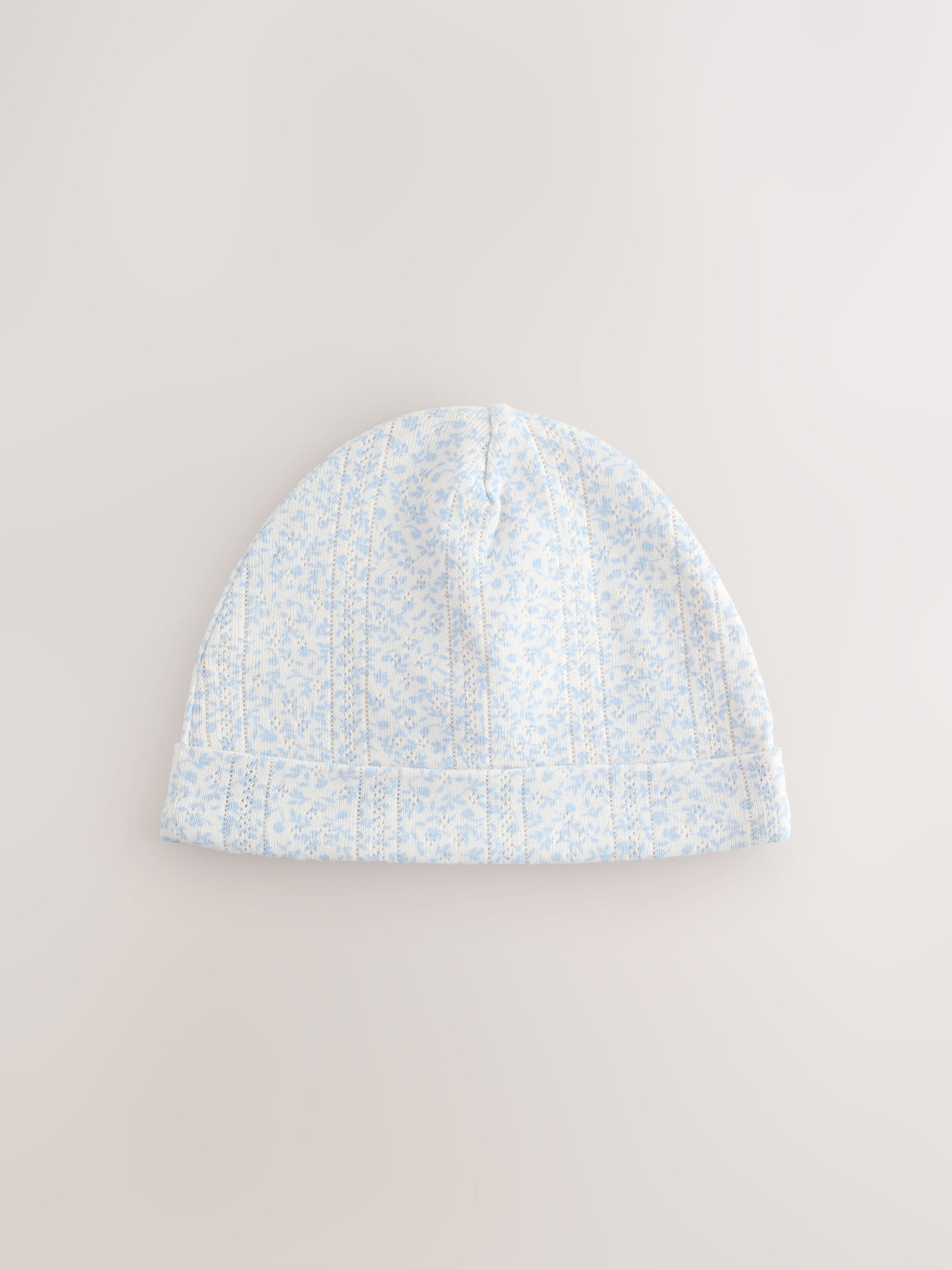 Multi Pointelle Baby Beanies 3 Pack (0-18mths) image 3
