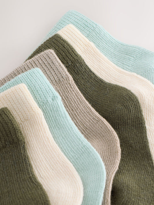 Green Baby Socks 7 Pack (0mths-2yrs) image 3