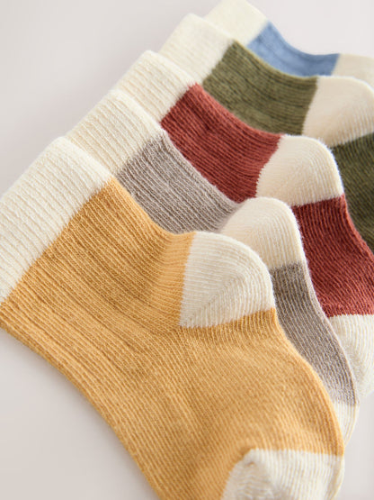 Blue/Green Baby Socks 5 Pack (0mths-2yrs) image 3